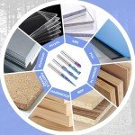 HQMaster 4-Piece CNC Router Bit Set 1/4 Inch