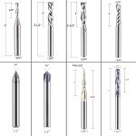 8-Piece Carbide CNC Router Bits Set for Woodworking