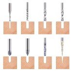 8-Piece Carbide CNC Router Bits Set for Woodworking
