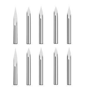 10-Piece CNC Router V Bits Set 1/8" Shank