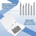 CNC Router V Bits - 12 Piece Set