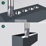 1/8" Carbide V Groove Router Bit - 60 Degree