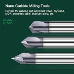 1/8" Carbide V Groove Router Bit - 60 Degree