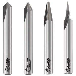 4-Piece CNC Wood Engraving Router Bit Set