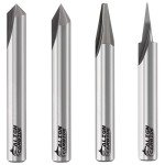 4-Piece CNC Wood Engraving Router Bit Set