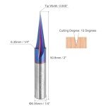 15° V Groove Router Bits for CNC Carving