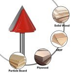 5-Piece 60° V Grooving Router Bit Set