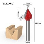 5-Piece 60° V Grooving Router Bit Set