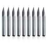 10-Pack CNC Router V Bits 30° 1/8" Shank