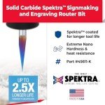 Amana Tool Carbide Engraving Router Bit, 15°