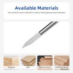 10-Piece Triangular V-Bit CNC Router Bit Set