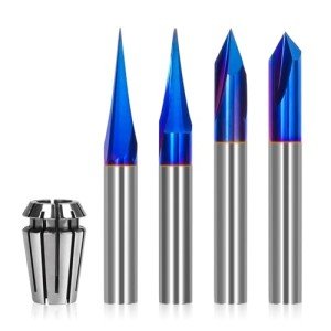 CNC Wood Carving Router Bits Set - 4 Pieces