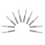 10-Piece Triangular V-Bit CNC Router Bit Set