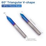 LUNYEE 60° CNC Router Bits Set for Engraving