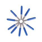 10-Piece Triangular V-Bit CNC Router Bit Set