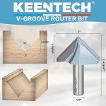 90-Degree V-Groove Carbide Router Bit