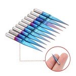 Lancoon 10Pcs Nano Coated CNC Engraving Bits