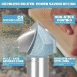 90-Degree V-Groove Carbide Router Bit