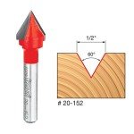 Freud 20-152 1/2" V-Grooving Router Bit 1/4" Shank