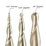 SpeTool Carbide Ball Nose Router Bit Set