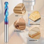 HQMaster 1/4" Ball Nose CNC Router Bits