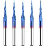 5-Piece Tapered Ball Nose Router Bit Set