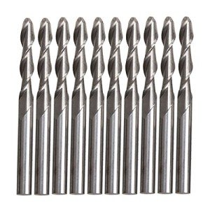Carbide Ball Nose End Mills CNC Router Bits Set