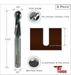 Ball Nose Spiral Router Bit Set - 3 Pieces