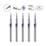 SpeTool 5-Piece Tapered Ball Nose Router Bit Set