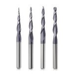 Tapered Ball Nose CNC Cutter Bit Set - 4 Pcs