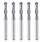 5Pcs Ball Nose Router Bits - 1/8" Diameter