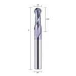 SpeTool 3/8" Ball Nose Carbide End Mill Bit