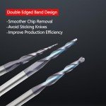 Tapered Ball Nose CNC Cutter Bit Set - 4 Pcs
