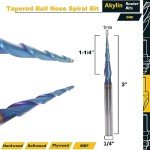 CNC Tapered Ball Nose Spiral Router Bit 1.0mm