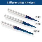 1/4" Spiral Tapered Ball Nose CNC Router Bits