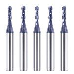 SpeTool 5PCS 1/8" Ball Nose End Mill Set