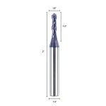 SpeTool 5PCS 1/8" Ball Nose End Mill Set