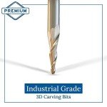 3D Carving Taper Ball Nose End Mill Bit Set