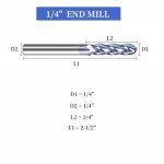 5-Pack Carbide Ball Nose CNC Router Bits