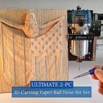 3D Carving Taper Ball Nose End Mill Bit Set