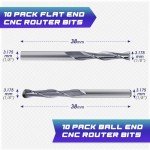 40-Piece CNC Router Bit Set with 1/8" Shank
