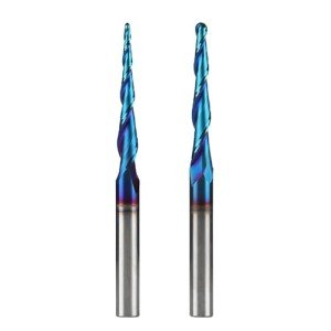 Jiiolioa 2PCS 1/4" Spiral CNC Router Bits