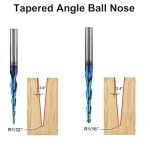 Jiiolioa 2PCS 1/4" Spiral CNC Router Bits