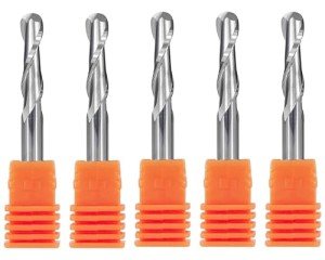 1/4" Ball Nose CNC Router Bits - 2 Flute