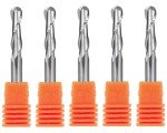 1/4" Ball Nose CNC Router Bits - 2 Flute
