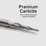 1/16" Tapered Ball Nose Router Bit - Solid Carbide