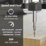 1/16" Tapered Ball Nose Router Bit - Solid Carbide