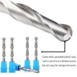1/4" Ball Nose CNC Router Bits - 2 Flute