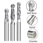 1/4" Ball Nose CNC Router Bits - 2 Flute