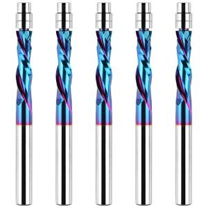 5PCS Compression Spiral Flush Trim Router Bits